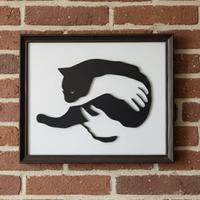 Quadro 24x30, Abbraccio con il Gatto