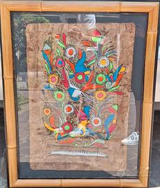 Quadro con stampa etnica coloratissimo