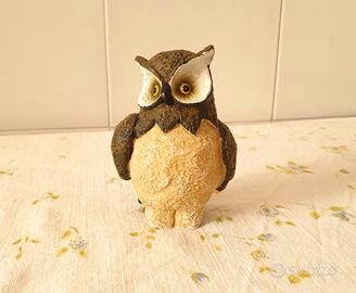 Statuina statuetta Gufo gufetto porta fortuna