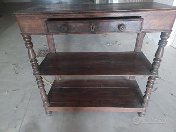 Étagère Antica  in Legno di Abete con Cassetto