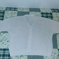 Golfino Cardigan Vintage ai ferri filo di Cotone