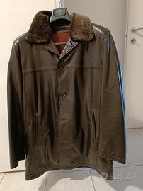 Giacca Canali vera pelle 