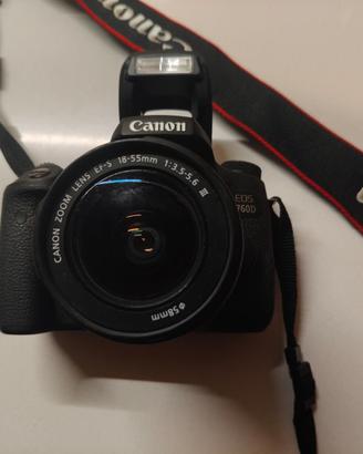 Canon EOS 760D + 2 Batterie + Caricator + Custodia