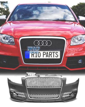PARAURTI ANTERIORE AUDI A4 04-07 LOOK RS4 GRIGLIA 