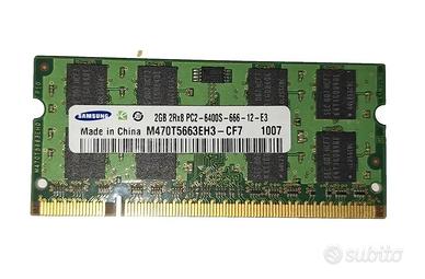 RAM DDR2 2GB (1 modulo) SO-DIMM 800 Mhz (PC2-6400)