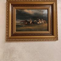 quadro  corse di cavalli 