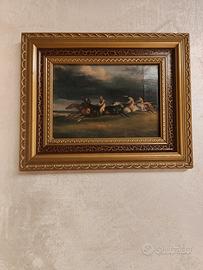 quadro  corse di cavalli 
