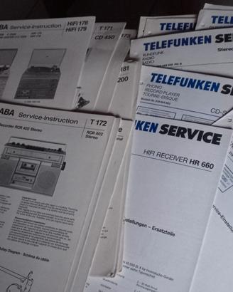 Manuali Service, Saba, e Telefunken.