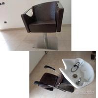 2 poltrone + 2 poggiapiedi + 1 lavatesta