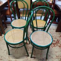 4 sedie da cucina inox colore verde