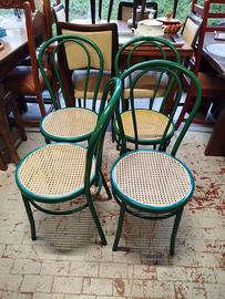 4 sedie da cucina inox colore verde