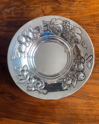 Piatto centrotavola fiorentino in argento 800