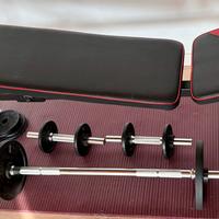 Panca bilancere manubri e set pesi