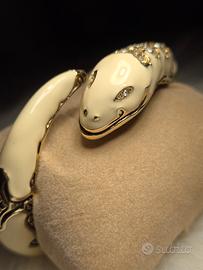 Bracciale vintage smaltato con cristalli