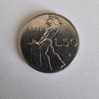 Moneta micro 50 lire del 1993