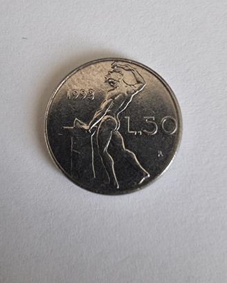 Moneta micro 50 lire del 1993