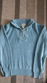 Maglione vintage L. L. Bean in Cotone Turchese
