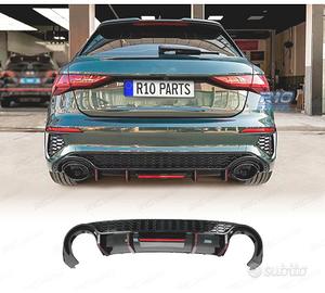 DIFFUSORE AUDI A3 21- LOOK RS3 CON LUCE DI STOP NE
