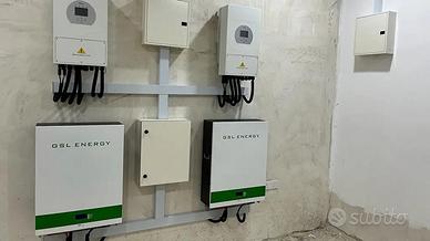 Impianto 10kw fotovoltaico 6kw kit batterie litio