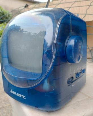 radio vintage Majestic con TV (analogica leggi des