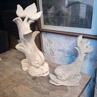 Delfini in cemento e polvere di marmo