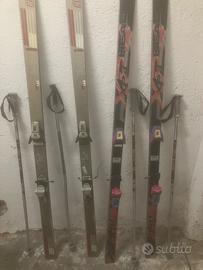 Sci Elan e sci Head anni 80 attacchi e bastoncini