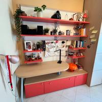 Parete attrezzata con scrivania Mistral