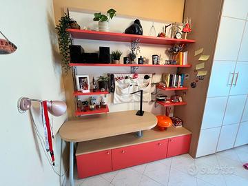 Parete attrezzata con scrivania Mistral