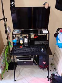 Scrivania vetro temperato nera