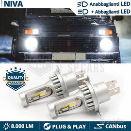 LAMPADINE LED H4 Per Fari LADA NIVA 6500K 8000LM