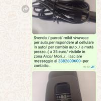 vivavoce parrot per rispondere al telefono da auto