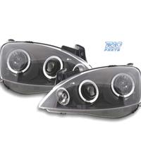 FARI PER OPEL CORSA C 00-06 ANGEL EYES LED FONDO N