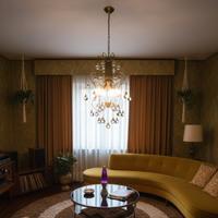 lampadario sciolari con coppia abatjour 