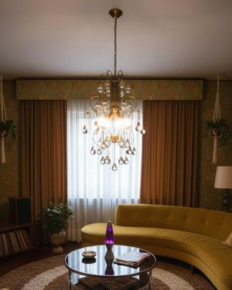 lampadario sciolari con coppia abatjour 