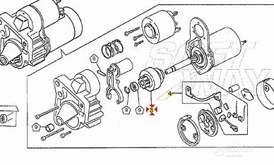 Pignone completo motorino avviamento Moto Guzzi Ca