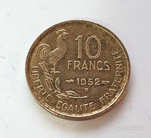 Moneta 1952 10 Francs Repubblica Francese