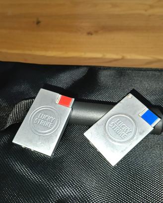 Coppia Accendini Vintage LUCKY STRIKE a Calamita