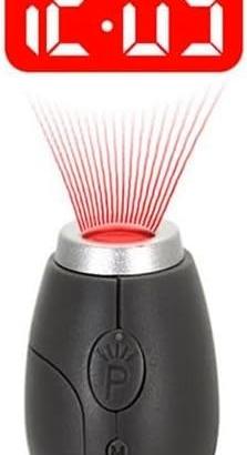 Portachiavi con Orologio LED e Torcia Mini