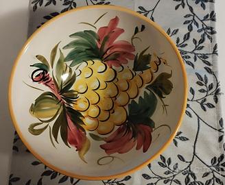 Portafrutta in porcellana dipinto a mano