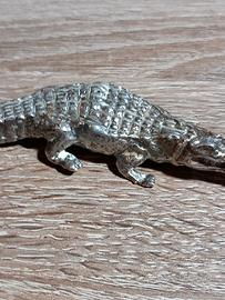 argento 800 coccodrillo alligatore massiccio 
