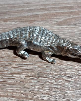 argento 800 coccodrillo alligatore massiccio 
