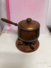 Set Fondue bourguignonne carne o fonduta in rame