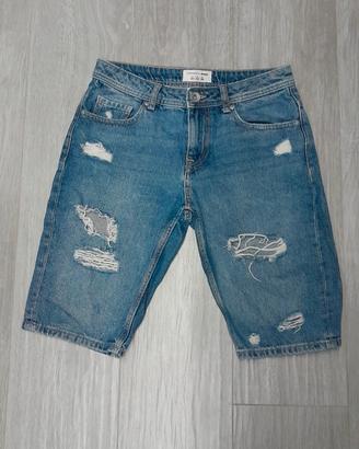 Pantaloni jeans blu strappato Terranova 