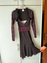 vestito elegante nero con giacchetta 