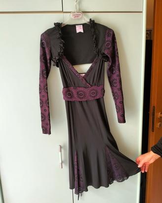 vestito elegante nero con giacchetta 