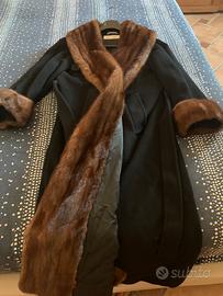 Cappotto in lana e cashmire e visone MAX MARA