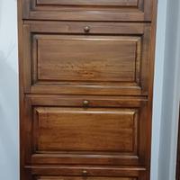 scarpiera in legno massello noce scuro