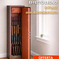 Armadio portafucili 8 posti finto legno