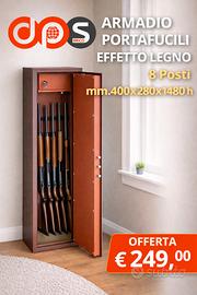 Armadio portafucili 8 posti finto legno