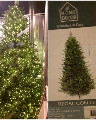 Nuovo albero di natale h 210 con Luci Led